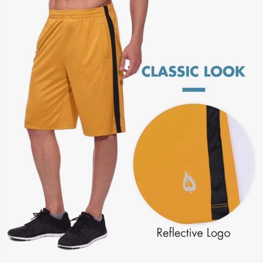 BALEAF Men's Basketball Shorts Long with Zipper Pockets Quick Dry M - Picture 4 of 9